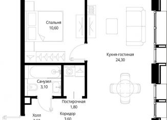 Продажа однокомнатной квартиры, 45.9 м2, Москва, СЗАО