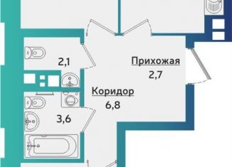 2-комнатная квартира на продажу, 56.2 м2, Ижевск, Устиновский район