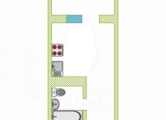 Продается квартира студия, 15.9 м2, Тюмень, улица Новосёлов, 117