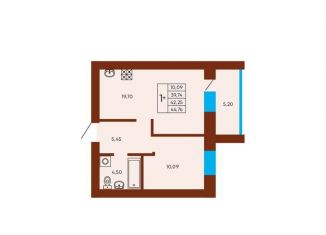 Продажа 1-комнатной квартиры, 42.3 м2, Стерлитамак, микрорайон № 2 Западного жилого района, 4