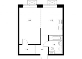 Продается 1-комнатная квартира, 33.4 м2, Москва