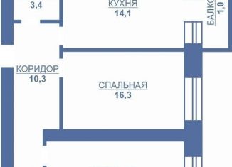 Продается двухкомнатная квартира, 62.4 м2, Тамбов, улица Подвойского, 6В