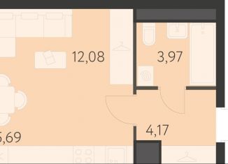 Продается квартира студия, 26 м2, Екатеринбург, улица Академика Ландау, 17/7к2