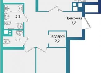 Продается трехкомнатная квартира, 86.2 м2, Ижевск, Устиновский район