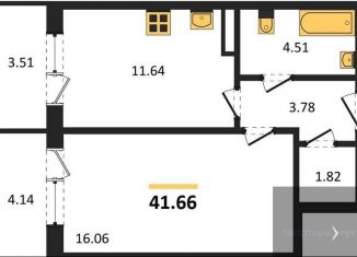 Продажа 1-ком. квартиры, 41.7 м2, Воронеж, Левобережный район