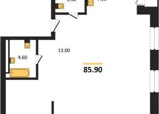 Продаю 1-комнатную квартиру, 85.9 м2, Новосибирск, метро Заельцовская