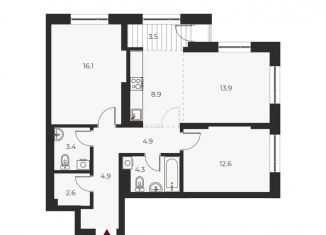 Продается 3-ком. квартира, 73.4 м2, Новосибирск, Заельцовский район