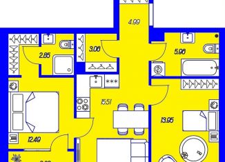 Продается 2-ком. квартира, 64.4 м2, село Осиновая Гора, Восточная улица, 20