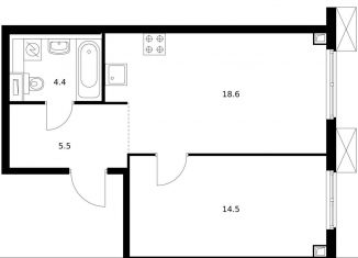 Продаю 1-ком. квартиру, 43 м2, Москва, СВАО