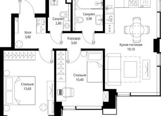 Продаю 2-ком. квартиру, 57.2 м2, Москва, район Покровское-Стрешнево