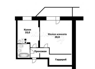 Продается 1-комнатная квартира, 45.9 м2, Новосибирская область, Волховская улица, 31