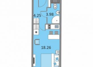 Продается квартира студия, 26 м2, Санкт-Петербург, Варфоломеевская улица, 6, муниципальный округ Ивановский