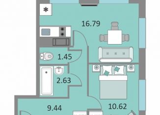 Продаю 1-комнатную квартиру, 40.6 м2, Санкт-Петербург, Варфоломеевская улица, 6, муниципальный округ Ивановский