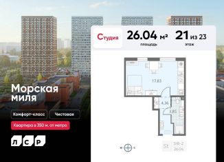 Продаю квартиру студию, 26 м2, Санкт-Петербург, метро Ленинский проспект