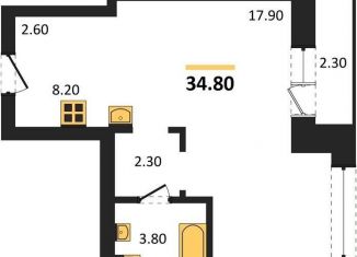 Продается квартира студия, 34.8 м2, Новосибирск, Красный проспект, 236