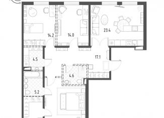 Продажа 3-комнатной квартиры, 108.4 м2, Санкт-Петербург, Приморский район, Лисичанская улица, 15