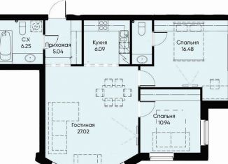 Продаю двухкомнатную квартиру, 74.4 м2, Санкт-Петербург, метро Фрунзенская, Московский проспект, 72к2