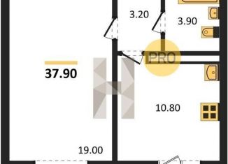 Однокомнатная квартира на продажу, 37.9 м2, Воронежская область, улица Шидловского, 28