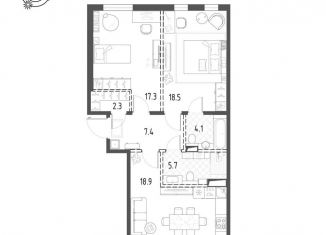 Продажа 2-комнатной квартиры, 74.2 м2, Санкт-Петербург, Приморский район, Лисичанская улица, 15