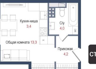 Продается квартира студия, 24.9 м2, Московская область