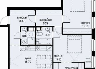 2-комнатная квартира на продажу, 72.7 м2, Санкт-Петербург, метро Фрунзенская, Московский проспект, 72к2