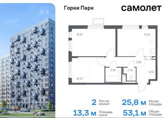 Продам 2-комнатную квартиру, 53.1 м2, Московская область, жилой комплекс Горки Парк, к4.1