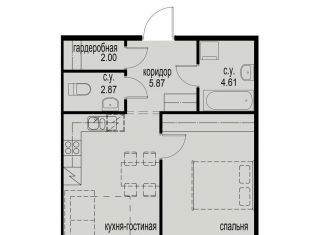 Продается 1-ком. квартира, 44.5 м2, Санкт-Петербург