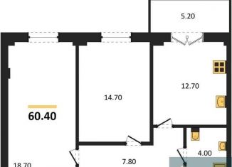 Продажа 2-ком. квартиры, 60.4 м2, Воронежская область, Цимлянская улица, 10Г