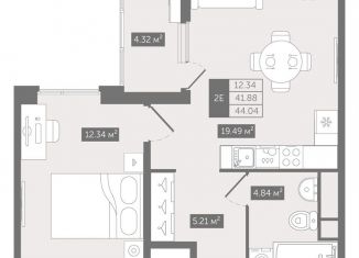 Продается 1-ком. квартира, 44 м2, Москва, Новгородская улица, 8