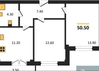 Продаю 2-ком. квартиру, 50.5 м2, Воронеж, Левобережный район, Цимлянская улица, 10Г