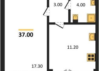 Продаю однокомнатную квартиру, 37 м2, Воронежская область, Цимлянская улица, 10Г