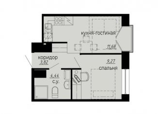 Продается 1-ком. квартира, 29.2 м2, Санкт-Петербург, метро Академическая