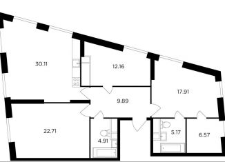 Продажа 3-комнатной квартиры, 109.4 м2, Москва, улица Петра Алексеева, 14