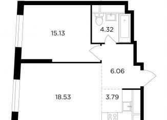 Продаю 1-ком. квартиру, 49.5 м2, Москва, улица Петра Алексеева, 14