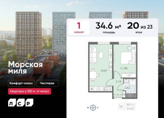 Продается однокомнатная квартира, 34.6 м2, Санкт-Петербург