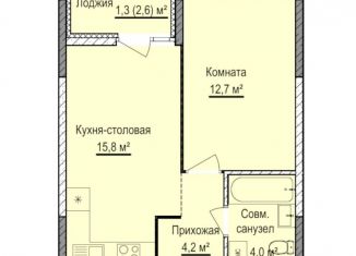 Продаю 1-ком. квартиру, 36.7 м2, Удмуртия