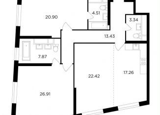 Продается 2-ком. квартира, 127.5 м2, Саха (Якутия), улица Петра Алексеева, 12