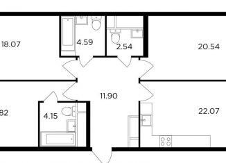 Продается 3-ком. квартира, 99.7 м2, Москва, улица Петра Алексеева, 14