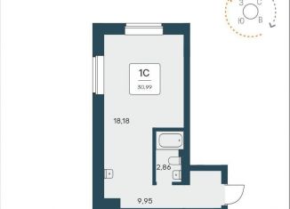 Продается квартира студия, 31 м2, Новосибирск, улица Авиастроителей, 3/1, метро Берёзовая роща