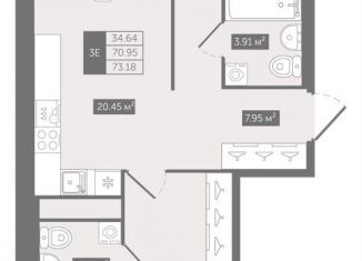 Продам 2-комнатную квартиру, 73.2 м2, Санкт-Петербург, Новгородская улица, 8В