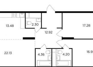 Продаю 2-комнатную квартиру, 95.5 м2, Москва, улица Петра Алексеева, 14