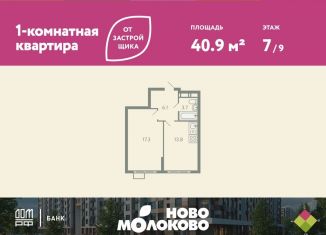 Продажа 1-комнатной квартиры, 40.9 м2, село Молоково, жилой комплекс Ново-Молоково, 13