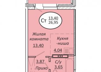 Продается квартира студия, 27 м2, Оренбургская область, Пролетарская улица