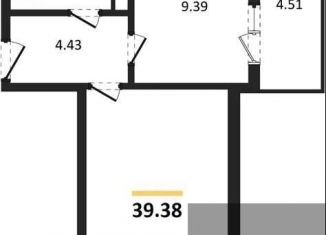 1-ком. квартира на продажу, 39.4 м2, Воронежская область