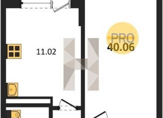 Продается 1-комнатная квартира, 40.1 м2, Воронежская область, улица Славы, 7