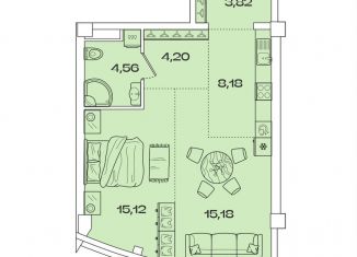 Продам квартиру свободная планировка, 51.1 м2, Иркутск, Октябрьский округ