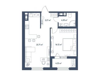 Продается 1-ком. квартира, 53.7 м2, Санкт-Петербург