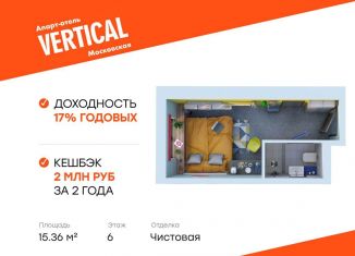 Продам квартиру студию, 15.4 м2, Санкт-Петербург, метро Звёздная, улица Орджоникидзе, 44А