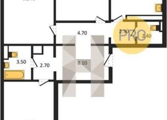 Продается трехкомнатная квартира, 91.4 м2, Воронежская область, улица Шишкова, 140Б/16