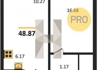 Продажа 1-комнатной квартиры, 48.9 м2, Воронежская область, улица Ломоносова, 116/25